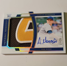 Panini 2020 National Treasures Adrian Morejon RC Patch Auto #162 17/25