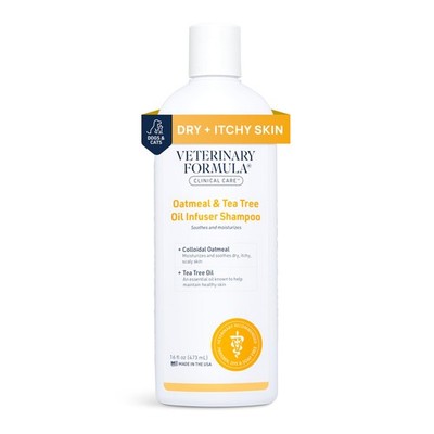 Veterinary Formula Clinical Care Dog Shampoo with 16 Fl Oz (Pack of 1), White