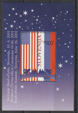 == Slovénie. Bloc-feuillet ★★ Sommet Bush-Poutine à Brdo — 2001 ==