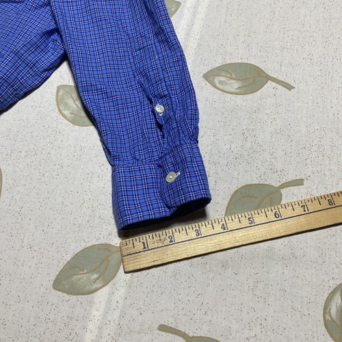 Ralph Lauren Hemd Herren Small Classic Fit Blau Kariert Button Down Baumwolle. S - Bild 11 von 11