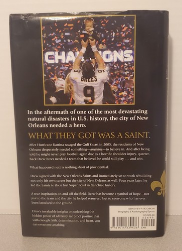 Coming Back Stronger Drew Brees Signed Hardback Book Saints - 第 6/6 張圖片