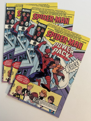 SPIDER-MAN AND POWER PACK MARVEL PROMO COMIC CHILD ABUSE 1984 - Lot of 3 Comics