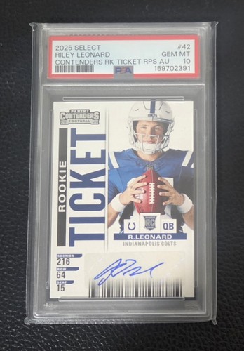 Riley Leonard #42 2025 Panini Select Contenders Rookie Ticket card