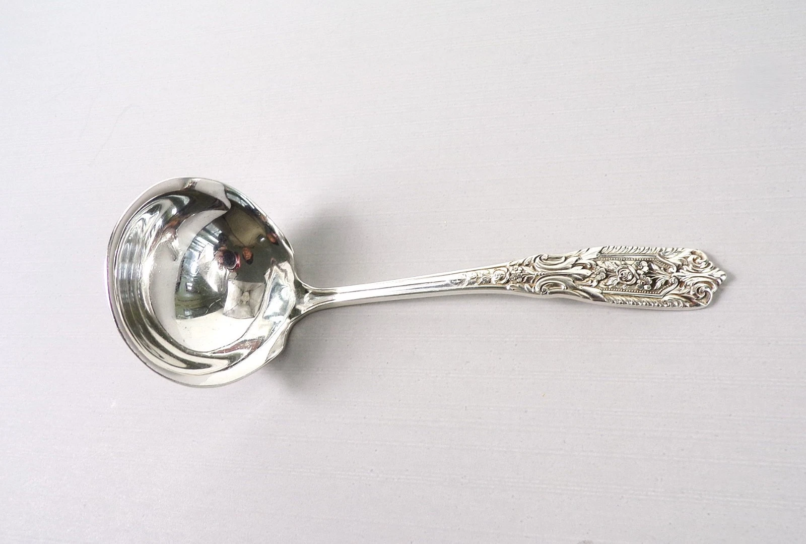 Pristine Milburn Rose by Westmorland Sterling Silver Gravy or Sauce Ladle 925