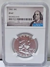 1962 NGC PF67 Franklin Half Dollar 50c US Mint Silver 1962-P PF67 JBTR48