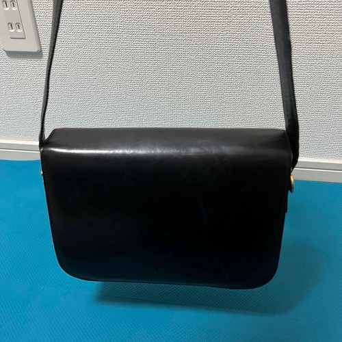 Celine Trapez Leder Schultertasche schwarz Vintage Logo Kutsche goldene Beschläge - Bild 17 von 19