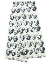 Andy Warhol by Pepe Jeans Herren Schal wei&szlig; Grafik 100% Seide Scarf
