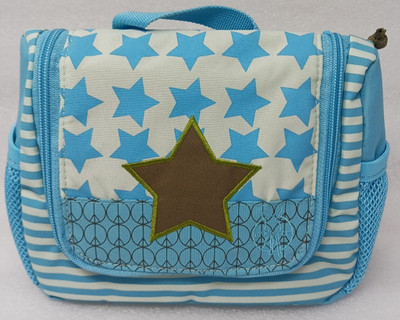 Lassig 4Kids Mini Washbag Toiletry Bag Olive Starlight Blue New