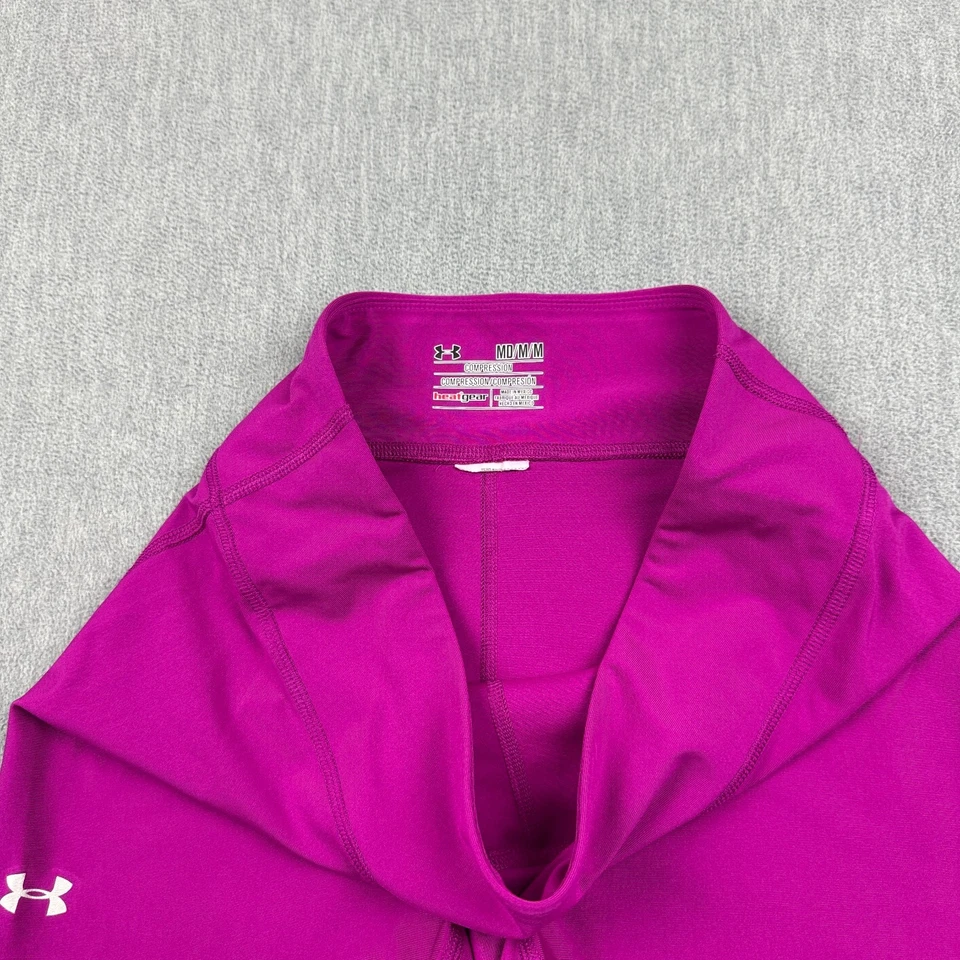 Under Armour 短裤女式中号紫色 HeatGear 压缩训练紧身衣 — 第 4/4 张图片