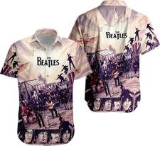 The Beatles Hawaiian Shirt, Soft Hawaii Shirt, 3D Hawaiian Aloha Shirt