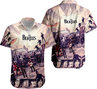 #ad The Beatles Hawaiian Shirt Soft Hawaii Shirt 3D Hawaiian Aloha Shirt $21.99