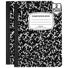 Composition Notebook Bulk Pack, 100 Sheets Wide Ruled, Black Cover