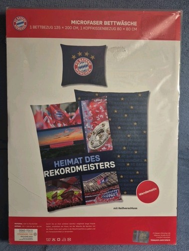 Bettwäsche FC Bayern München Heimat des Rekordmeisters - 135x 200cm - Mikrofaser