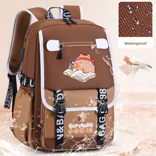 Capybara Schoolbag Large Capacity Bookbags New Shoulders Bag School Office - Picture 5 of 20