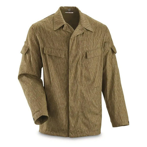 East German Military M44 Field Jacket Strichtarn, Rice Fleck, Rain Pattern Med