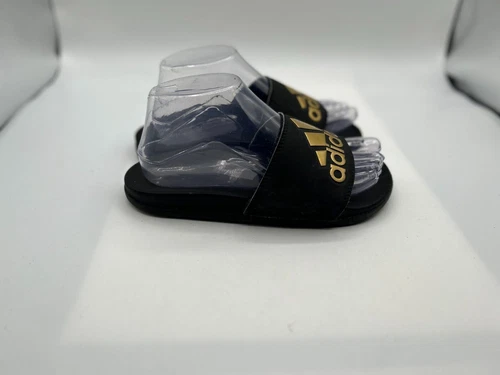 Adidas Adilette Comfort Casual Slides Uomo Tg 5 Nero Gomma Logo Slip On