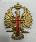 Spanish Fascist Franco Cap Helmet Insignia Civil War Military Tanker Post WW2