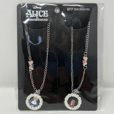 Disney Alice In Wonderland - BFF - Best Friend Necklace Set of 2 Brand New