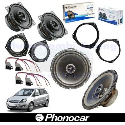 Phonocar 66026 + 66020 coaxial 2-way 60W for Opel Zafira B black 16.5 cm