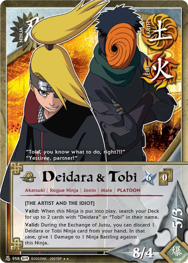 Deidara & Tobi - N-958 - Rare - 1st Edition Path of Pain NM