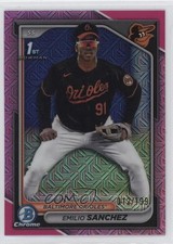 2024 Bowman Chrome Prospects Mega Box Pink Mojo Refractor Emilio Sanchez 1r05
