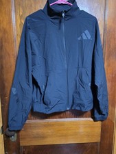 ADIDAS WOMENS Z.N.E. WOVEN TRACK TOP FULL ZIP BLACK JACKET XS NWT