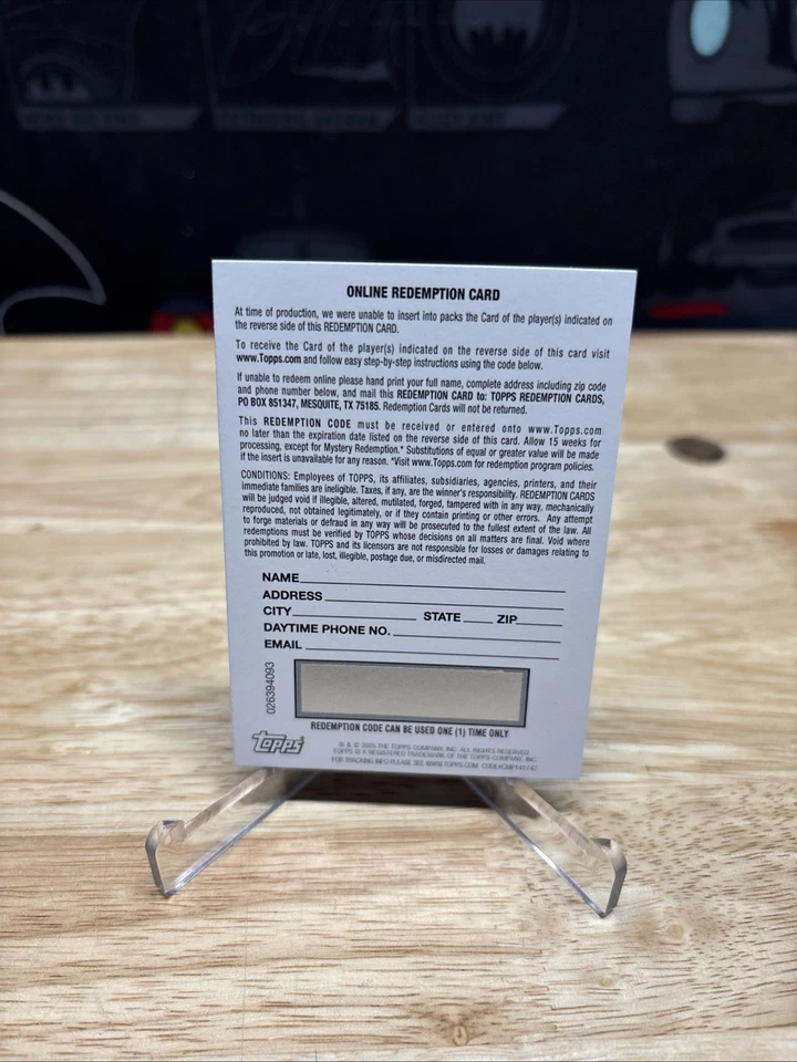 2025-26 Topps Holiday Basketball Yang Hansen Autograph Redemption - Image 2 of 3