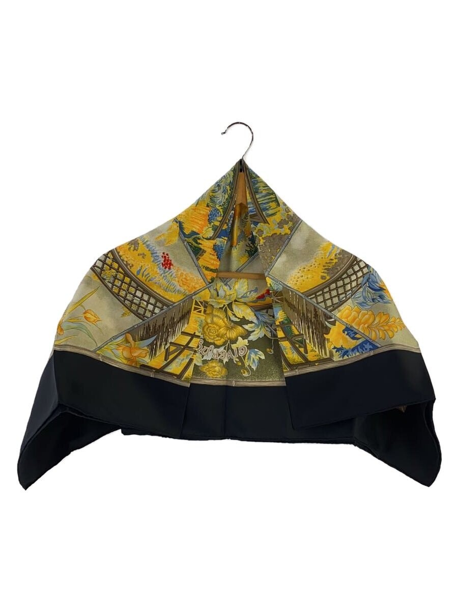 Vintage HERMES Silk Scarf Yellow All-Over Print Ladies Luxury Fashion Accessory