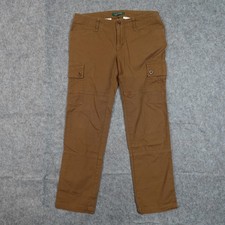 Ralph Lauren Pants Womens 2 Cargo Military Paratrooper Utility Brown Y2K 90s