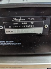 Accuphase T-108 FM AM Sintonizzatore Stereo Componente Audio Oro Usato Testato Giappone
