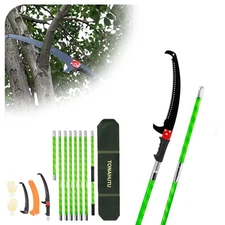 26 Feet Tree Pole Pruner Manual Branches Trimmer Extension Cut Tree Branch Ga...