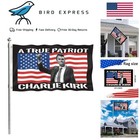 A True Patriot Charlie Kirk Flag 3x5 Banner Garden Sign Yard Flag With Grommets