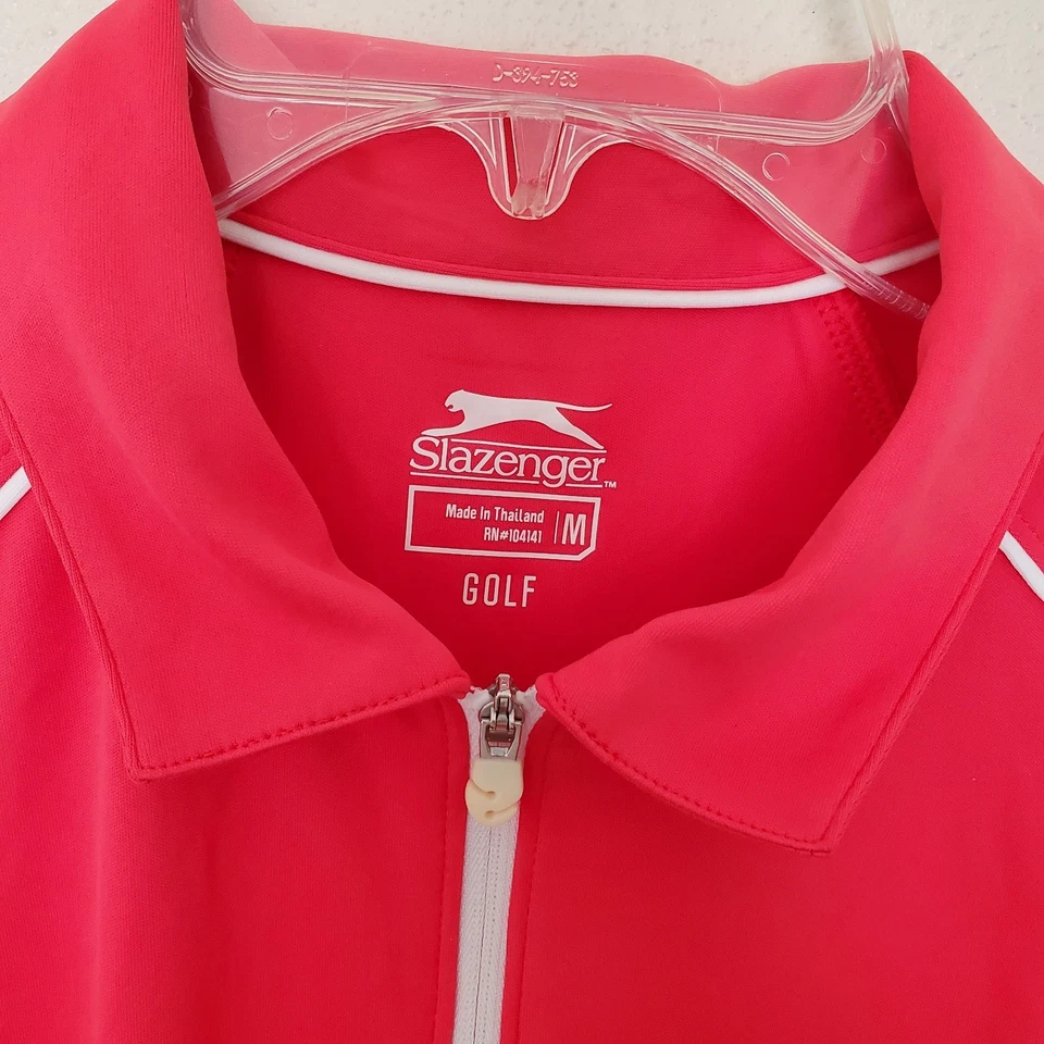 Top Slazenger sin mangas 1/4 cremallera cuello ropa deportiva lisa talla M naranja golf Foto 3 de 4