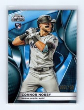 2025 Topps Chrome Black Connor Norby RC Blue Parallel /150