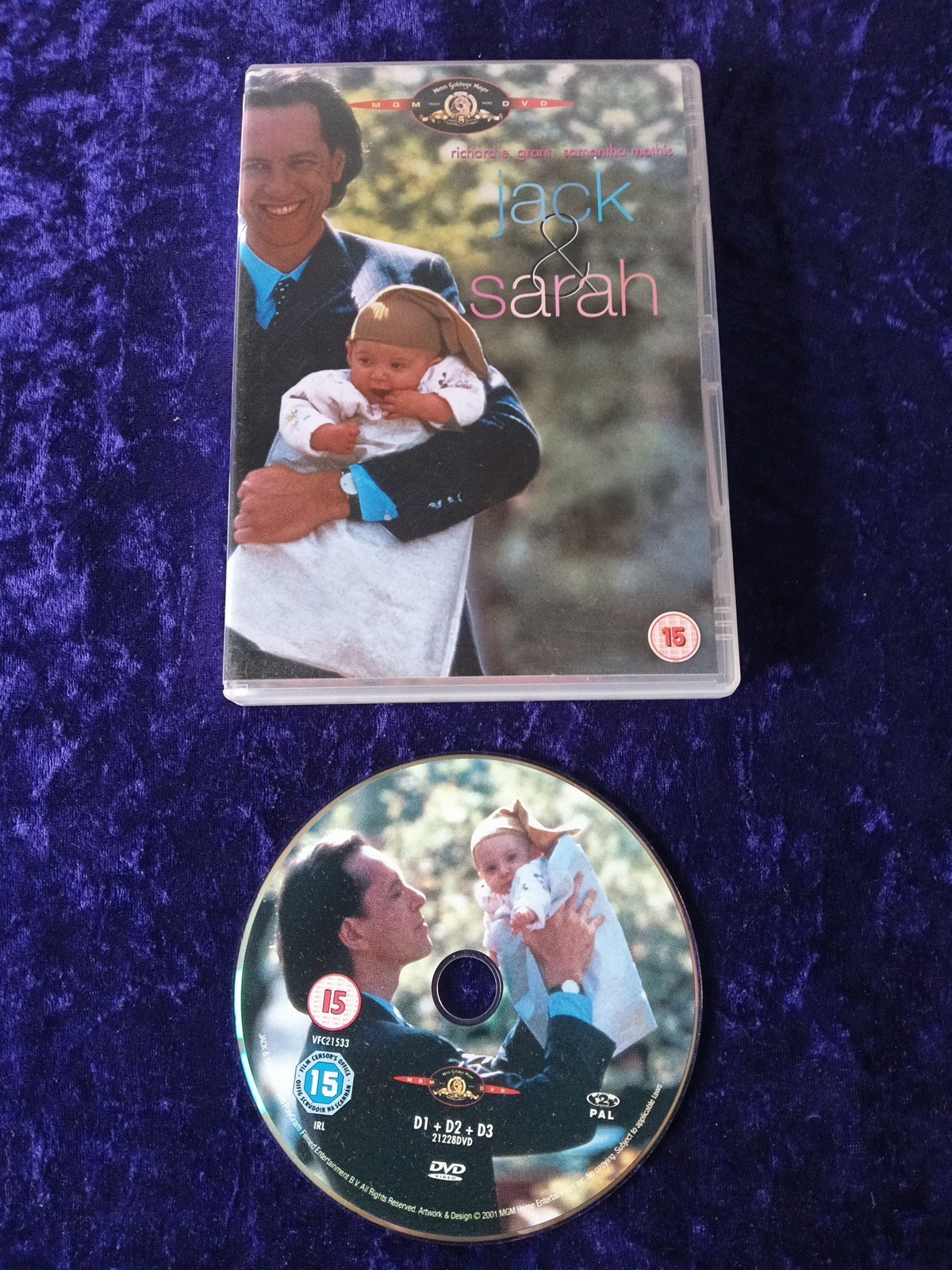 DVD JACK & SARAH RICHARD E GRANT SAMANTHA MATHIS JUDI DENCH IAN MCKELLEN UK R2