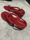 Red Padded Leather Prada Sandals Women's Size 8 — photo 2