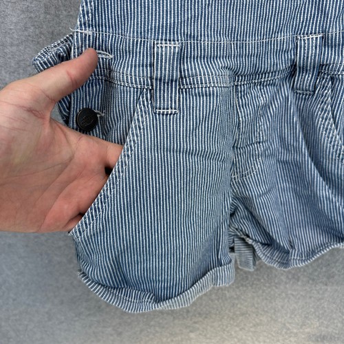 Dickies Shortalls Kids Girls Size XS Blue White Striped Adjustable Straps Pocket - Picture 4 of 17