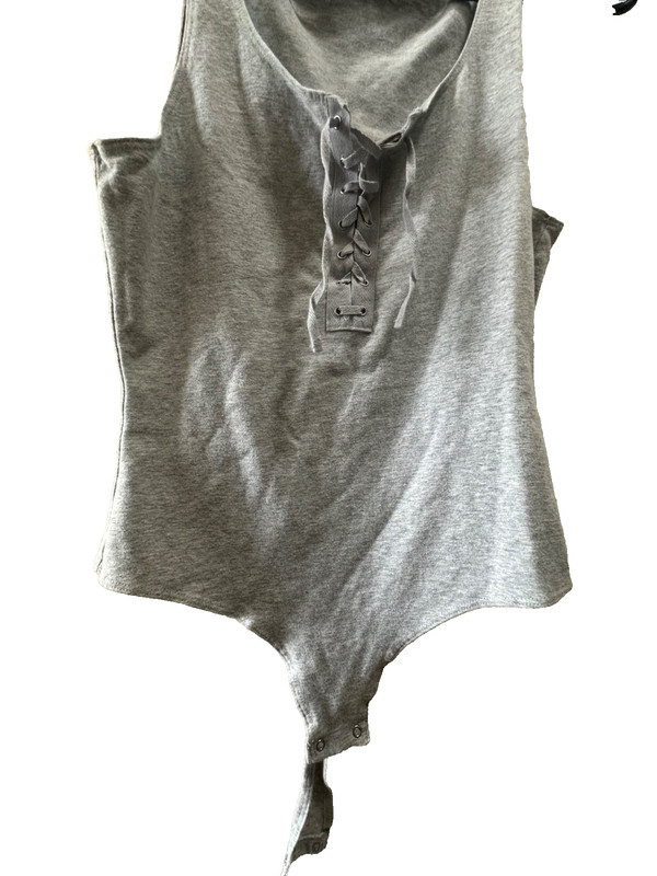 Garage gray lace up Bodysuit Garage Medium