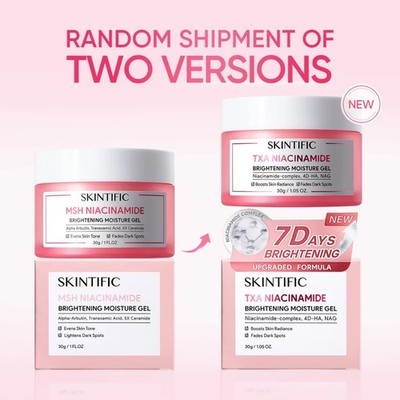 SKINTIFIC Niacinamide Brightening Moisture Gel Fades Dark Spots Evens Skin Tone