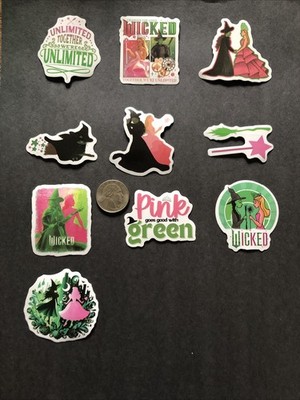 10 PCs Wicked Stickers Decals Kindle Water Bottle Journal - New