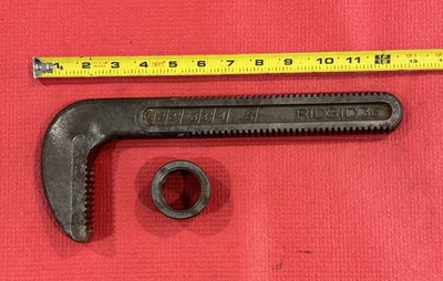 #ad Ridgid 36quot; Pipe Wrench Jaw and adjustment nut Steel Original Genuine Made In USA $47.99