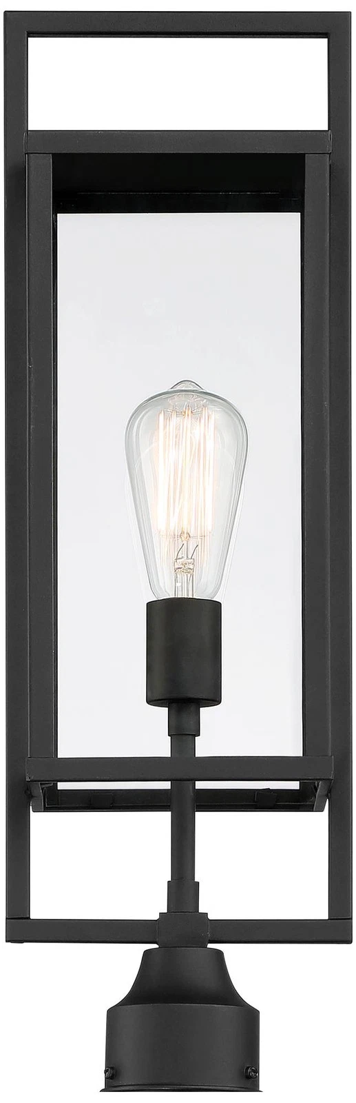 Possini Euro Jericho 22" High Black Post Light - Thumbnail 5