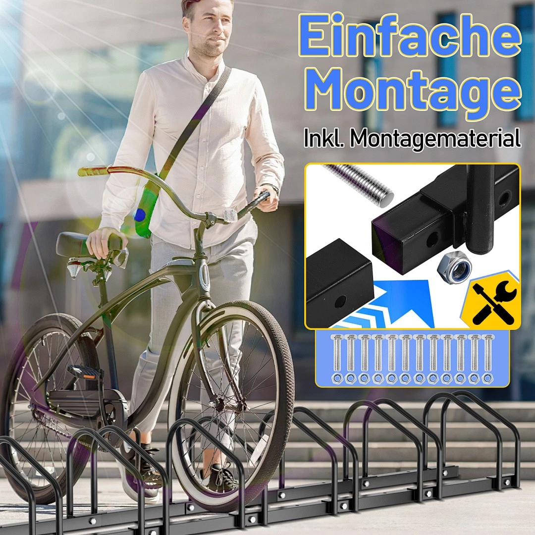 2-6 Fach Fahrradständer Mehrfachständer Fahrräder Fahrradhalter Aufstellständer