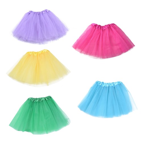 5 Pcs/set Kids Tutus 3 Layered Tulle Tutu Skirt Dress Girls Tutus Skirt - Picture 9 of 12