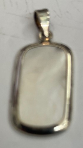 Pendant Genuine Silver 925 Sterling With Real Perlmutt-Platte From Jewelry Store - Picture 3 of 5