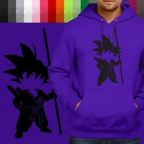 Unisex Pullover Hoodie Sweater Printed Anime Kid Cute Goku Cartoon Saiyan Shadow - Picture 2 of 11