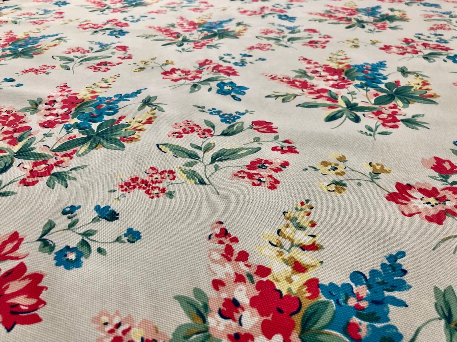Cath Kidston, Garden Flowers, 100 Cotton Duck Fabric By The Metre eBay