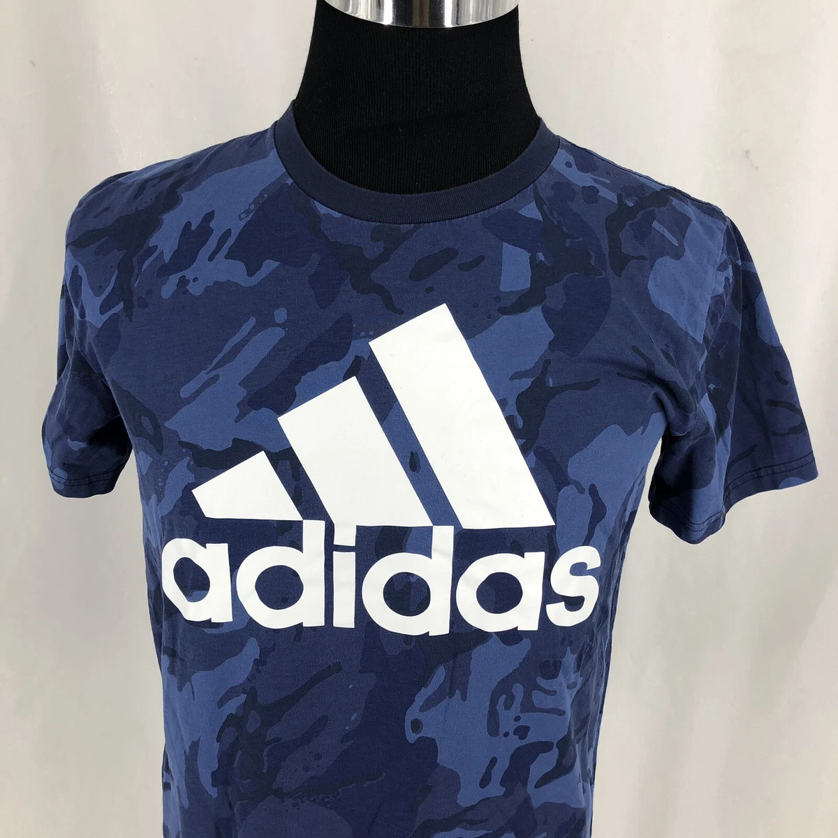 Adidas blue camo store t shirt