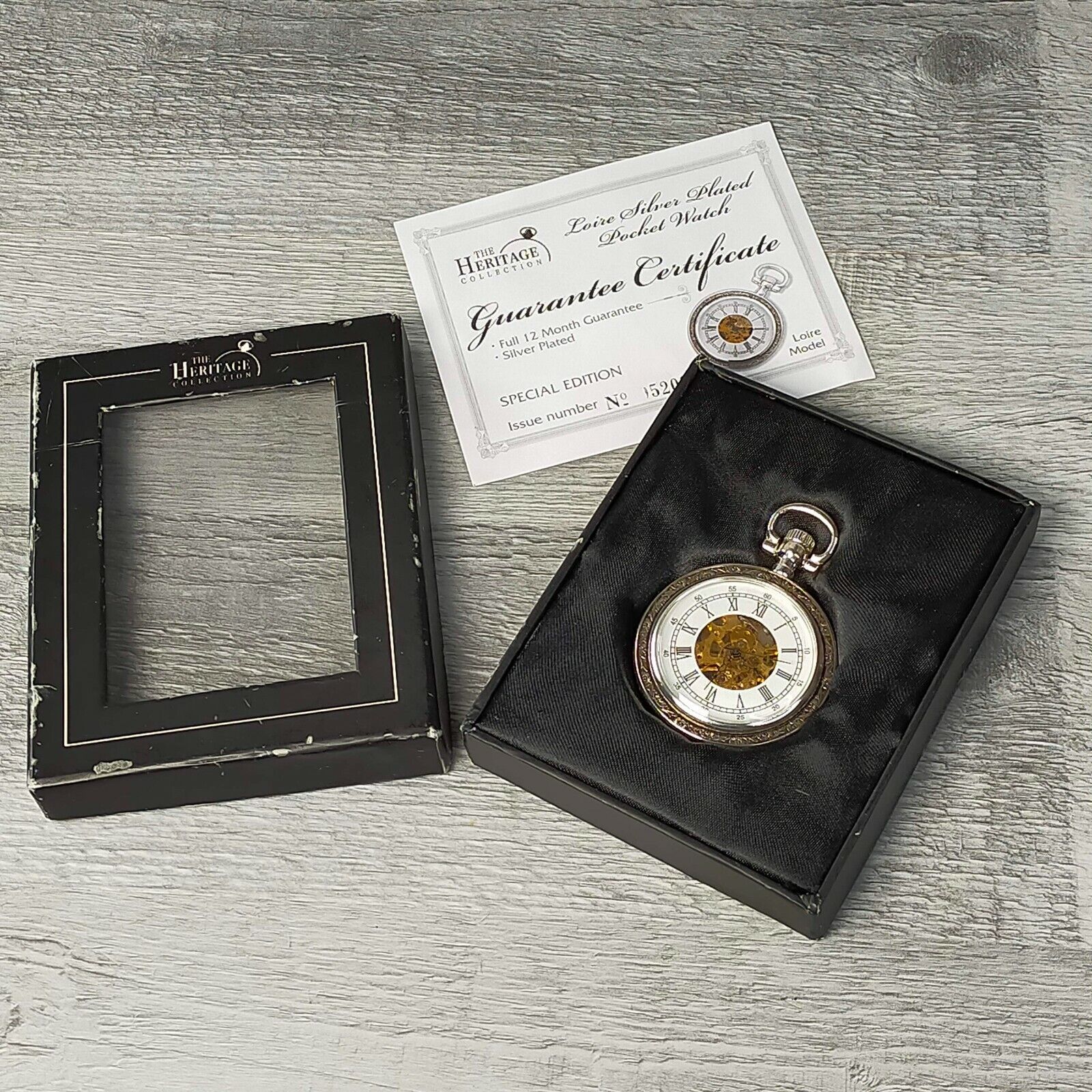 The Heritage Collection Loire Skeleton Pocket Watch - Boxed With Certificate
