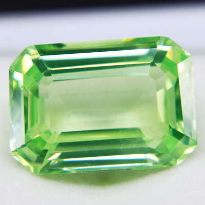 Natural Green Beryl Certified 10-11 Ct Emerald Shape Loose Gemstones